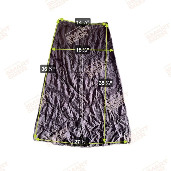 Soft Surroundings Button Front Skirt Womens TM Embroidered Purple Boho A Line‎ - Picture 2 of 7